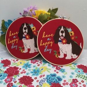 Pioneer Woman Charlie embroidered rings. New. 2pcs